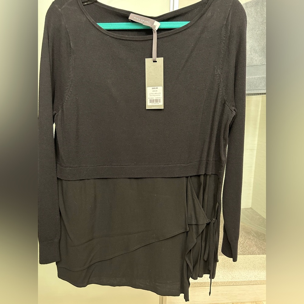 Mint Velvet cross tie sweater